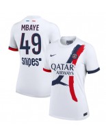 Paris Saint-Germain Ibrahim Mbaye #49 Vieraspaita Naisten 2025-26 Lyhythihainen